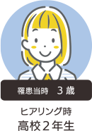 罹患当時 3歳、ヒアリング時 高校2年生