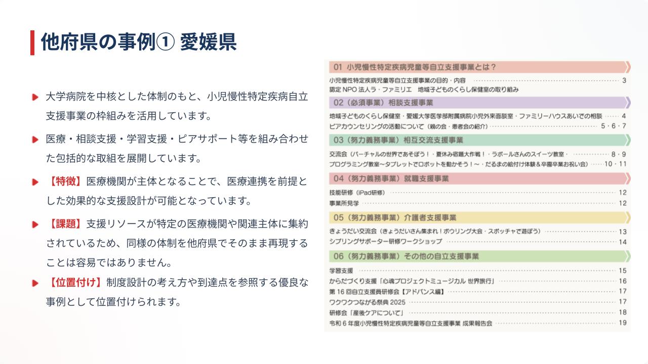 愛媛県の支援事例スライド